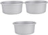 PRETYZOOM 3pcs 5 Inch Nonstick Toaster Oven Pan, Anodized Aluminum Cake Pan for Layer Cakes