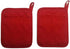 Home Collection Set of 2 Neoprene Pot Holders - 2 Red and 2 Black