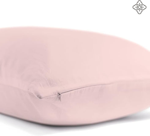 Bioweaves 100% Organic Cotton Body Pillow Cover, 300 Thread Count Soft Sateen Weave, GOTS Certified, 21" x 54", Blush