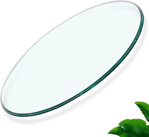 Round Glass Table Top,1/4" Inch Thick Tempered Pencil Edge Polish Glass Table