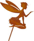 Zerodis Decorative Garden Stakes, Metal Art Fairy Silhouette Garden Stakes for Outdoor Decoration (C)