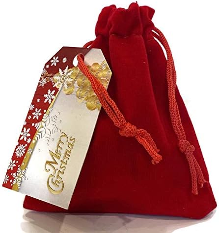 Ultimate Naughty List Lump of Coal Christmas Surprise! Plush Red Velvet Jewelry Bag Filled with Real Authentic Coal
