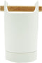 Kitchen Utensil Holder for Flatware, Silverware, Cutlery, Wood and Ceramic Countertop Caddy