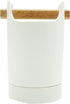 Kitchen Utensil Holder for Flatware, Silverware, Cutlery, Wood and Ceramic Countertop Caddy