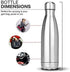 18/8 350ml 500ml 750ml 1000ml (1L) Double Wall Stainless Steel Vacuum Cola Shape Bottle, Narrow Mouth Thermo Flask