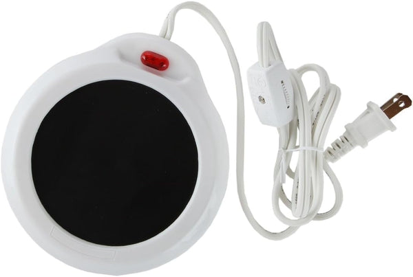 Home-X Mug Warmer, Desktop Heated Coffee & Tea - White Candle & Wax Warmer