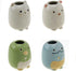 4Pcs Creative Ceramic Animal Mini Toothbrush Holder Organizer for Bathroom Vanity Countertops, Toothpicks and Swabs