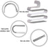 devesanter Pants Hangers Space Save Non-Slip 6 Pack S-Shape Trousers Hangers Stainless Steel Clothes Hangers Closet Storage Organizer for Pants Jeans Scarf Hanging Grey and White by devesanter