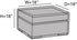 300D 18W 18D 18H, Covermates Elite Square Ottoman Cover Heavy-Duty Polyester, Water-Resistant, Mesh Vent, Drawcord