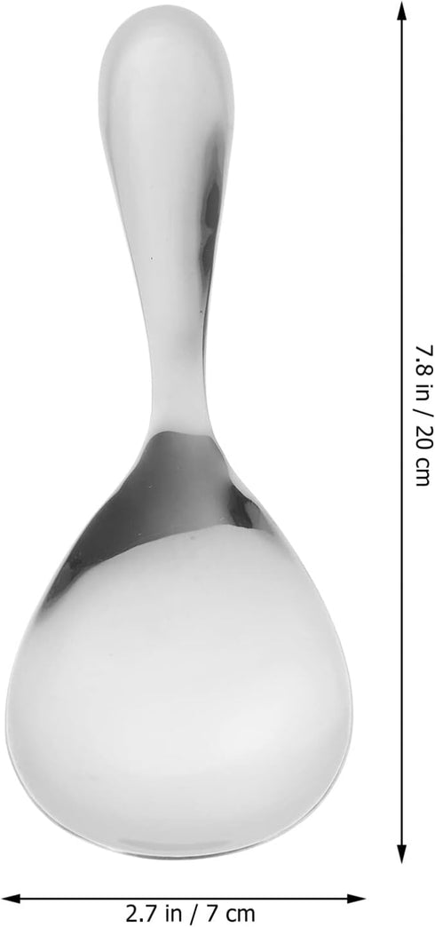 Stainless Steel Rice Paddle, Rice Spoon, Serving Scooper, Nonstick Rice Spatula for Mixing, Draining, Scraping