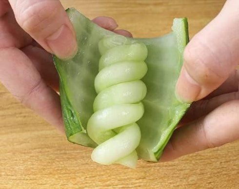 Vegetables Spiral Knife Carving Tool, Manual Spiral Slicer Cutter for Potato, Carrot, Cucumber Salad