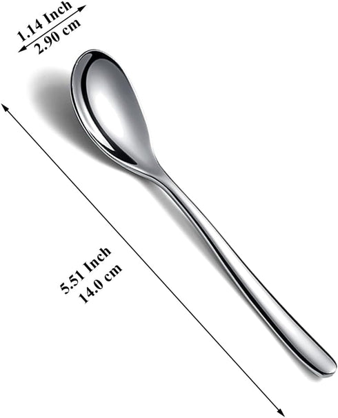 Kyraton Teaspoons Set of 24, Stainless Steel Coffee Spoon, Spresso Spoons for Home, Restaurant, Hotel, Parties, Dishwasher Safe