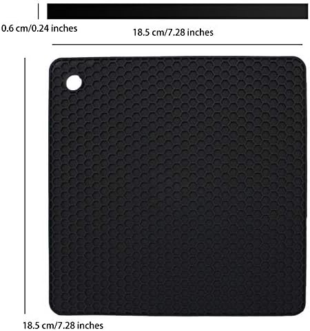 Smithcraft Orange Silicone Trivets for Hot Dishes, Heat Resistant Pot Holders Mats for Kitchen, Flexible Table Plate
