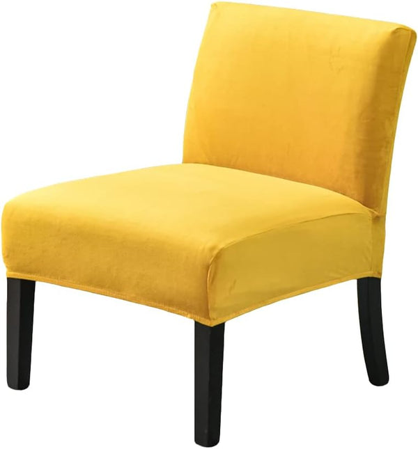Armless Accent Chair Covers, Stretch Armless Chair Slipcover Velvet Armless Chair Covers