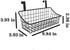 LeleCAT Grid Storage Basket with Hook, Hang it Behind a Door or on a Railing, Over the Cabinet Door, Small, Black, 1