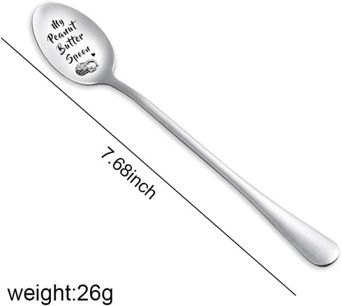 My Peanut Butter Spoon Funny Birthday Gifts for Women Mom Grandma Gifts from Daughter Granddaughter Grandson Son Dad Gifts for Men Best Friend Friendship Gifts for Teen Girls Boys Stocking Stuffers