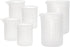 Gartful 250ml & 100ml Silicone Measuring Cups, Nonstick Reusable Mixing Cups for Crafts, Set of 6