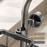Kitchen Sink Faucet Organizer, Space Aluminum Rustproof Dish Sponge Holder with Divider and Drip Tray for Kitchen