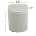 Tiny Trash Can with Swing Lid, Plastic Desktop Mini Waste Can, White
