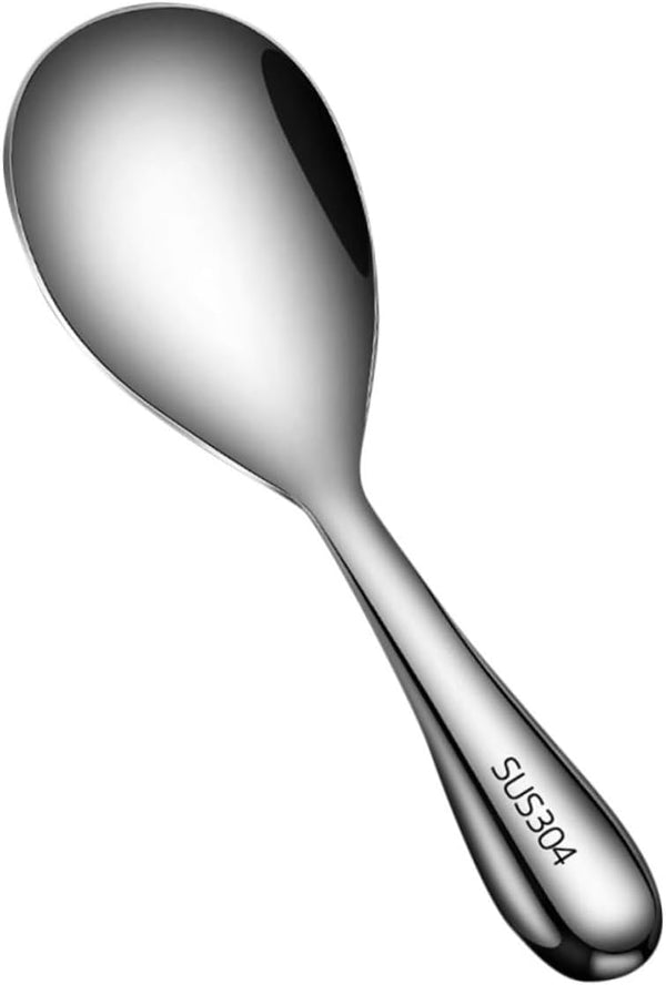 Serving Spoon, Japanese Rice Ice Cream Spoon, Premium 304 Stainless Steel Mini Scoop for Food Home