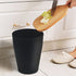 Feisco 2-Pack Small Round Trash Can, Plastic Wastebasket for Bathroom, Bedroom, Kitchen, Office (Black)