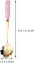 DOITOOL 4pcs Stainless Steel Coffee Spoon, Flower-Shaped Spoons, Tea Sugar Spoon, Dinner Espresso Spoons for Dessert,