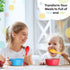 Kids Plastic Bowls Set of 12, 10 Ounce Microwave Dishwasher Safe BPA Free Non Toxic Toddler Bowls in 6 Bright Colors