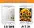 Modern Sunflower Dishwasher Magnet Cover, Appliance Sticker Blooming Sunflower Front Cover, 23" x 26"