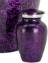 Keepsake Cremation Urn for Ashes, Aluminum Purple Urn, 3 Inches High, Keepsake Sized