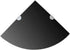 vidaXL Corner Shelf Black Tempered Glass Small Wall mounting