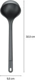 Zyliss Silicone Soup Ladle - Sustainable Wheatstraw/Nylon Ladles for Serving and Cooking with Heat Resistant Silicone Head - Silicone Spoons for Cooking - Wok Utensils - 12.5" x 3.7", Beluga Grey