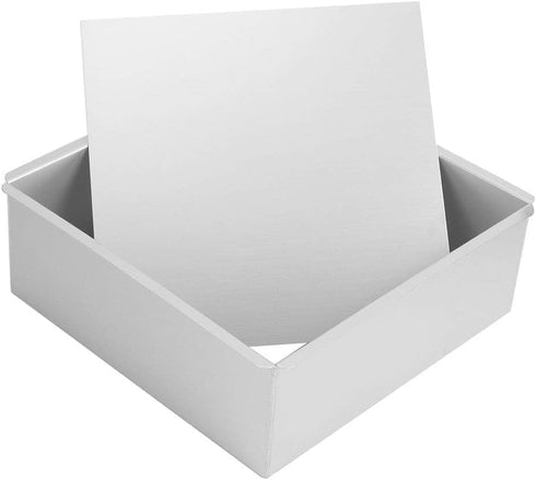 Square Cake Pan, 8.7inch Aluminum Baking Pan with Removable Bottom, Square Cheesecake Mold Bakeware