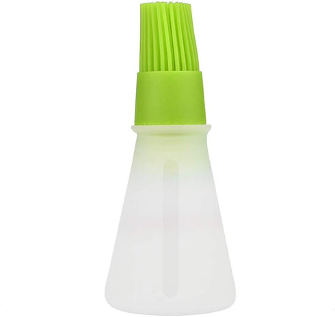AKOAK 1 Pack Environmentally Friendly Silicone Flat-Bottomed Barbecue Oil Bottle Brush for Kitchen Baking and Cooking