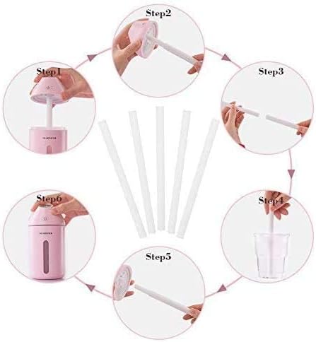 Filter Cotton Sticks - 10 Pack Refill Replacement Wicks for Mini USB Humidifier & Diffusers (8 x 123mm)