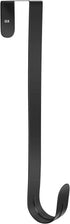 GameXcel 12" Wreath Hanger for Front Door, Large Metal Hook for Christmas Wreath Over The Door, Black