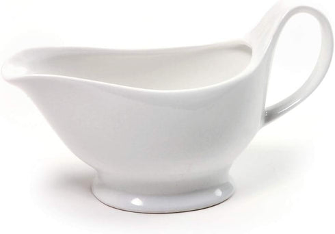 Norpro Porcelain Gravy Sauce Boat with Stand and Candle