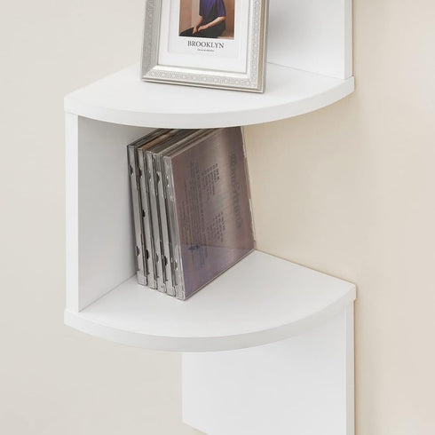 5-Tier VASAGLE Corner Shelf Wall Mount, Floating Corner Bookshelf, Plant Shelf for Bedroom, Living Room, Bathroom, Home