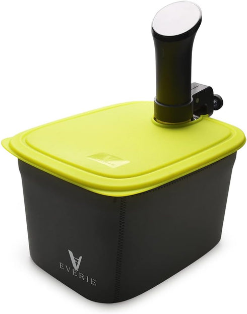 EVERIE 12-Quart Sous Vide Container with Built-in Rack, Collapsible Silicone Lid, Compatible with All Sous Vide Cookers