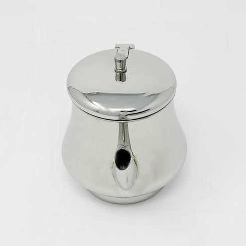 Stainless Steel Gooseneck Tea Pot w/Vented Hinged Lid, 18 Fluid Ounces (2-3 Cups) by Pride Of India by Pride Of India