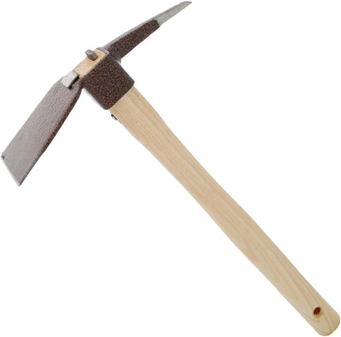 Zenport J605 Planting Hoe, 2.5-Inch Wide Carbon Steel Blade, 3-Inch Pick, Wood Handle
