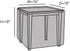 300D 18W 18D 18H, Covermates Elite Square Patio Accent Table Cover Elite Polyester, Water-Resistant, Drawcord Hem, Mesh