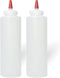 Pinnacle Mercantile Plastic Squeeze Condiment Bottles, Set of 2, 16-ounce with Red Tip Cap