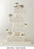 Designer Stencils Mexican Tile Cake Stencil Tier 4, Beige/Semi-Transparent