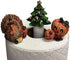 3 Christmas Kitchen Decor - Unique Paper Towel Holder W/Interchangeable Seasonal Decoration Tops - Christmas Paper