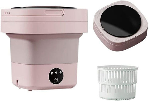 Portable Washing Machine, Mini Washer with 3 Modes for Deep Cleaning Underwear, Baby Clothes, Small Items (Pink)