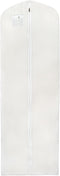 L-Pack Extra Long Wedding Dress Garment Bag, White Clothes Cover for Storage or Travel (72-in)