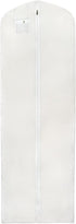 L-Pack Extra Long Wedding Dress Garment Bag, White Clothes Cover for Storage or Travel (72-in)