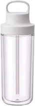 KINTO Togo Bottle, 16.9 fl oz (480 ml), White, Lightweight Water Bottle with Straw, Dishwasher Safe