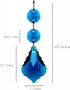 20pcs 38mm Crystal Maple Leaf Chandelier Prism Replacement Pendant Connected Glass Octagon Beads Chain for Chandelier