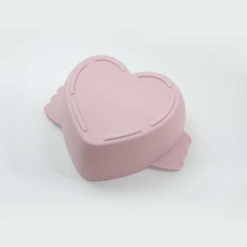 Lovely Heart Shaped Microwave Silicone Steamer for Baby, Small (500ml) Food Storage Containers in Lavender